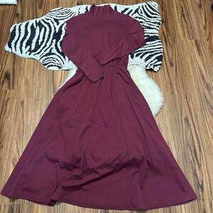 Lands End Women's Burgundy Dress